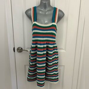 Zara Knit Striped Mini Dress, Sz L